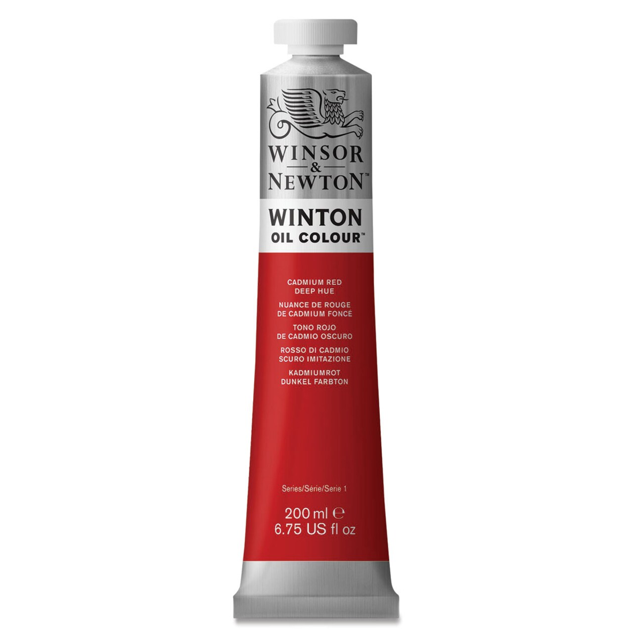 Winsor & Newton Winton Oil Color - Cadmium Red Deep Hue, 200 ml tube